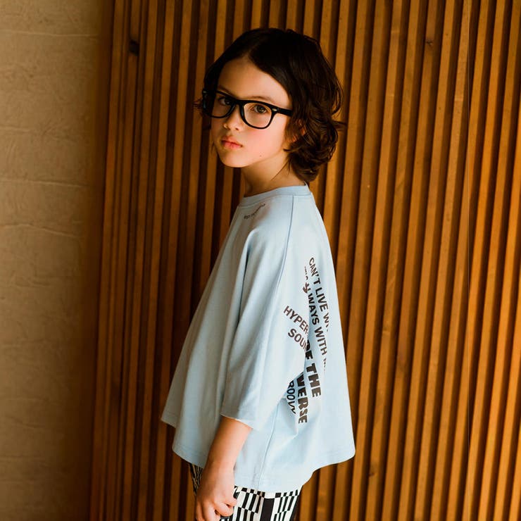 サックス | 【接触冷感】ワイドシルエット半袖Tシャツ | ブランシェス