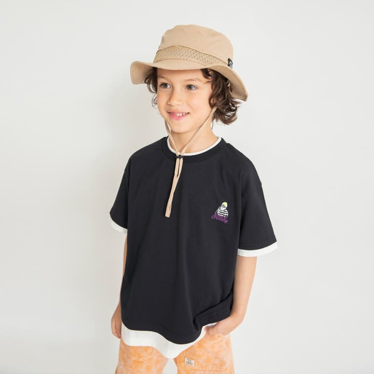 フェイクレイヤード 刺繍半袖Tシャツ | ブランシェス | 詳細画像18 