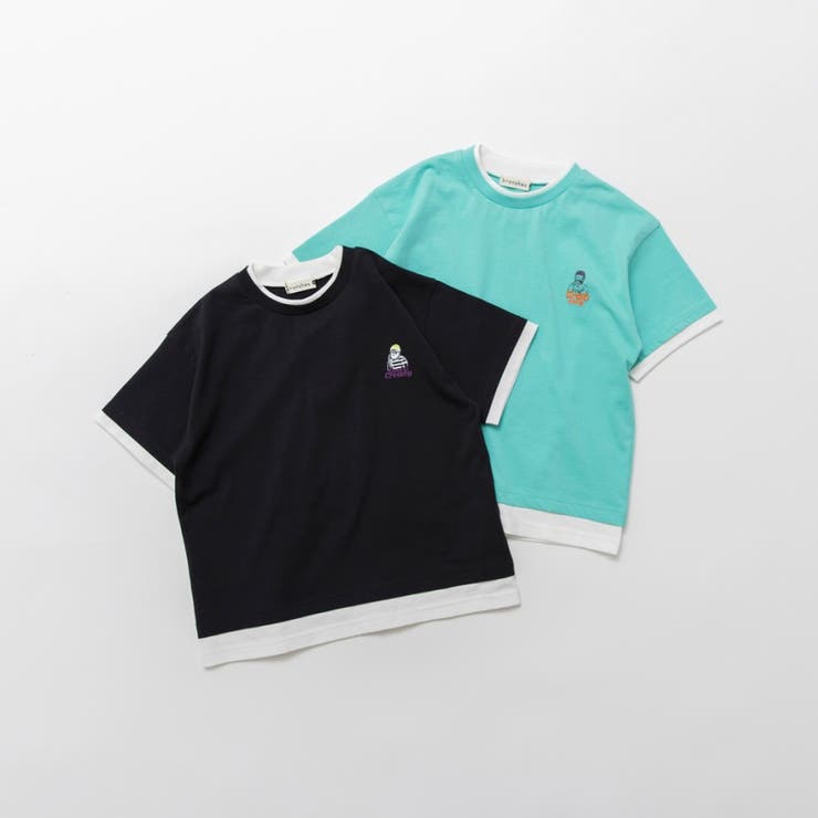 フェイクレイヤード 刺繍半袖Tシャツ | ブランシェス | 詳細画像10 