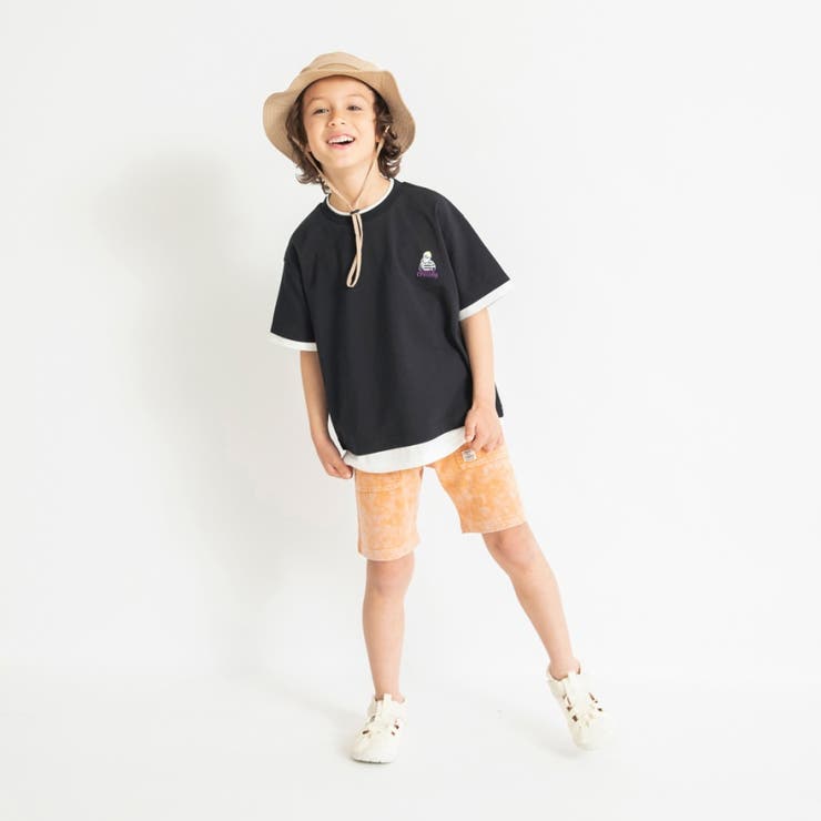 フェイクレイヤード 刺繍半袖Tシャツ | ブランシェス | 詳細画像13 