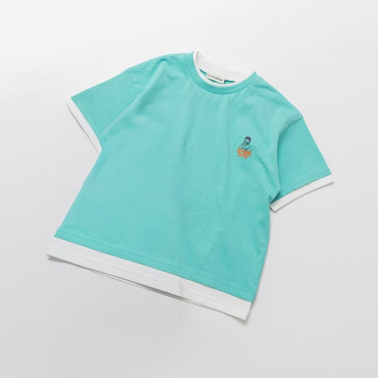 フェイクレイヤード 刺繍半袖Tシャツ | ブランシェス | 詳細画像2 