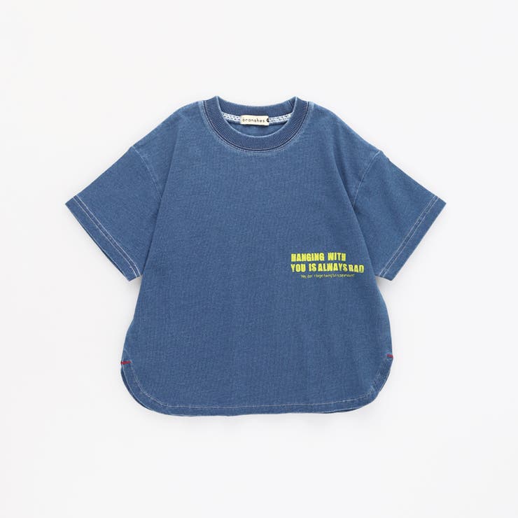 インディゴ天竺ラウンドヘムTシャツ | ブランシェス | 詳細画像13 