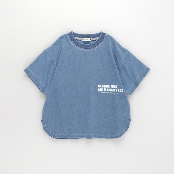 インディゴ天竺ラウンドヘムTシャツ | ブランシェス | 詳細画像2 