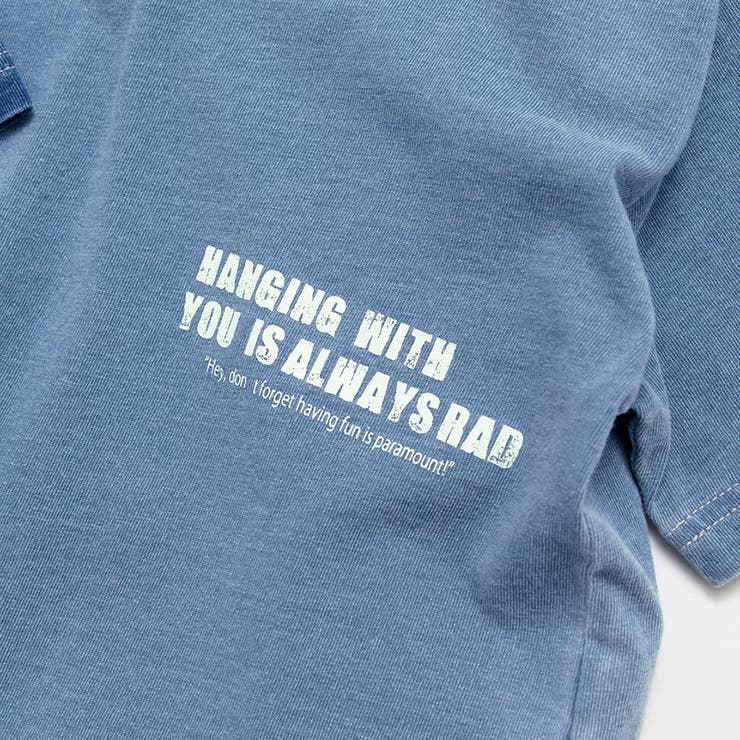 インディゴ天竺ラウンドヘムTシャツ | ブランシェス | 詳細画像9 