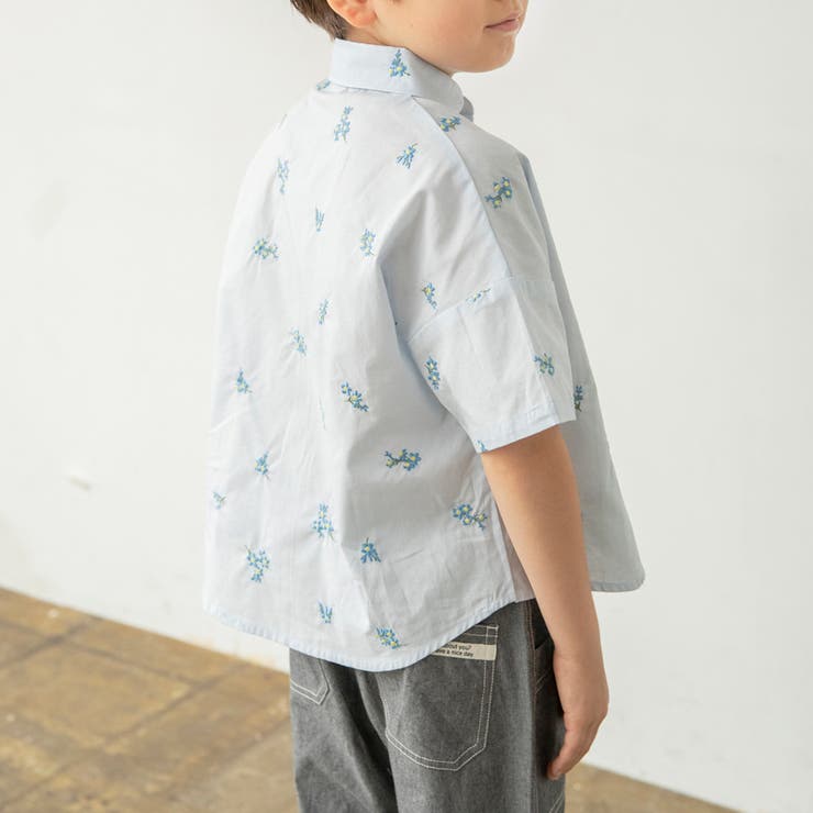 【おそろい】花刺しゅう半袖シャツ/キッズ/男の子/女の子/ブラウス/150cm | ブランシェス | 詳細画像16 