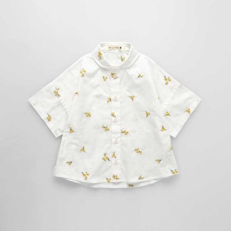 【おそろい】花刺しゅう半袖シャツ/キッズ/男の子/女の子/ブラウス/150cm | ブランシェス | 詳細画像2 