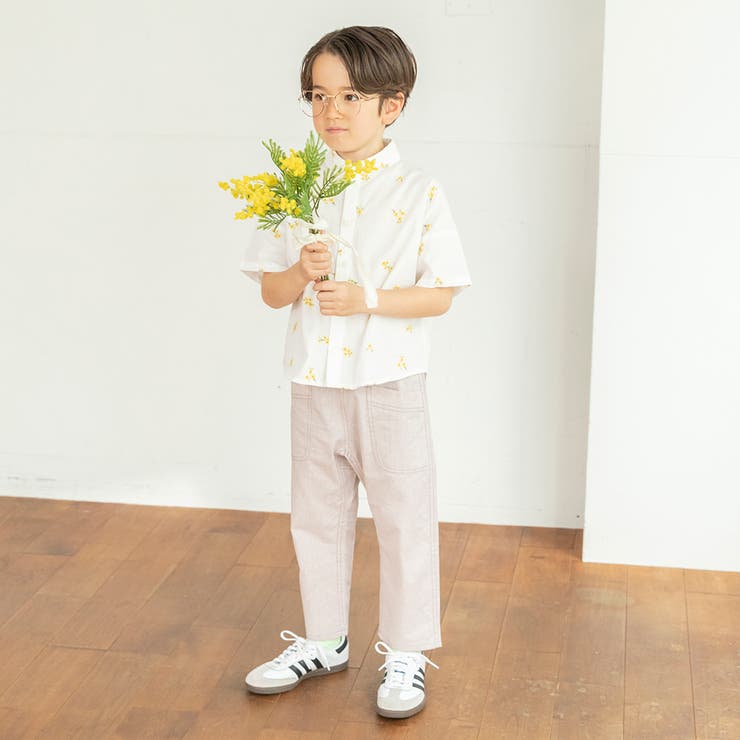【おそろい】花刺しゅう半袖シャツ/キッズ/男の子/女の子/ブラウス/150cm | ブランシェス | 詳細画像4 