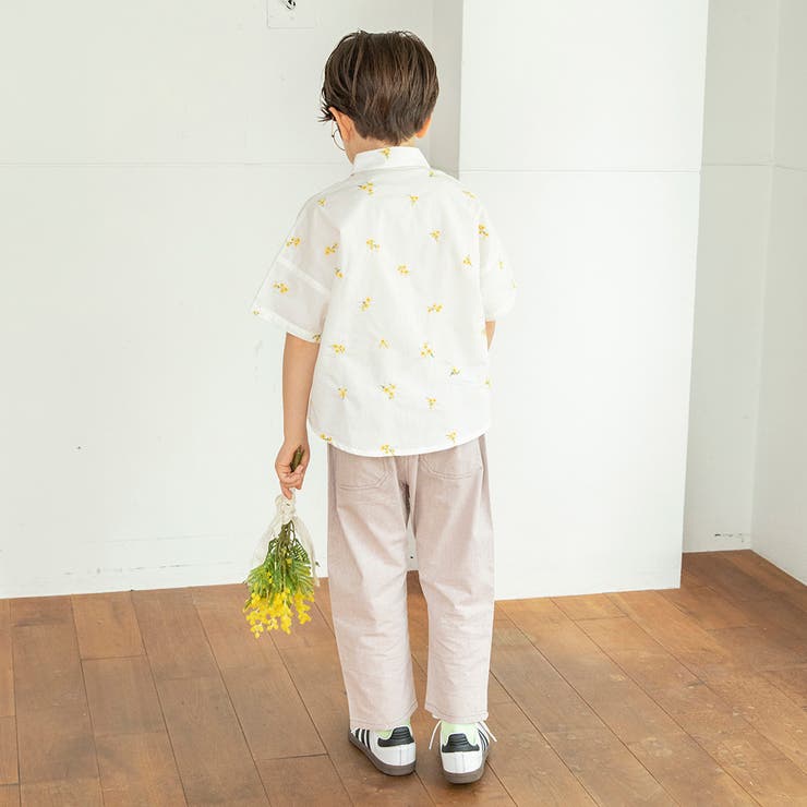 【おそろい】花刺しゅう半袖シャツ/キッズ/男の子/女の子/ブラウス/150cm | ブランシェス | 詳細画像6 