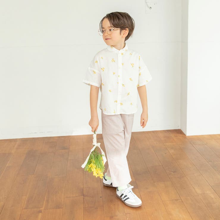 【おそろい】花刺しゅう半袖シャツ/キッズ/男の子/女の子/ブラウス/150cm | ブランシェス | 詳細画像7 