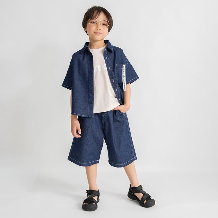 【デニム/ワンウォッシュ】半袖シャツ | ブランシェス | 詳細画像4 