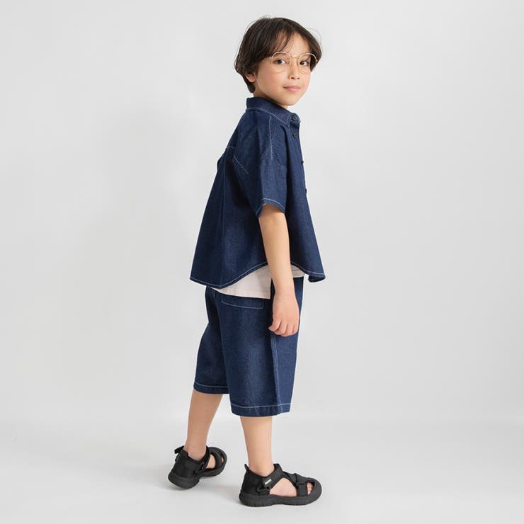 【デニム/ワンウォッシュ】半袖シャツ | ブランシェス | 詳細画像5 