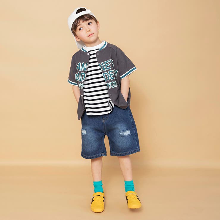 【WEB限定】ベースボール風半袖シャツ | ブランシェス | 詳細画像4 