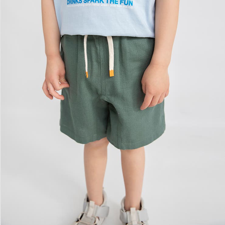 オリーブ | 【爽パン 綿100％】パナマ織りカラーハーフパンツ キッズ | ブランシェス
