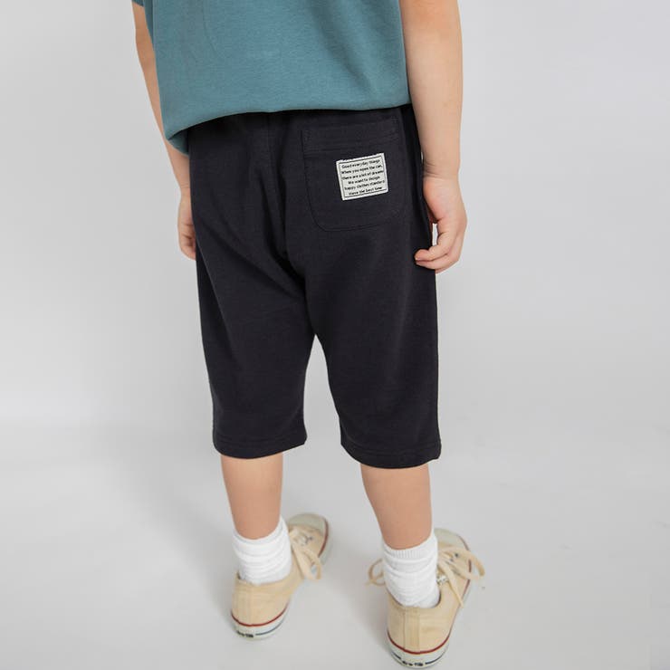 ブラック | 【ブランシェスmini】ひざが隠れるクロップドパンツ | ブランシェス