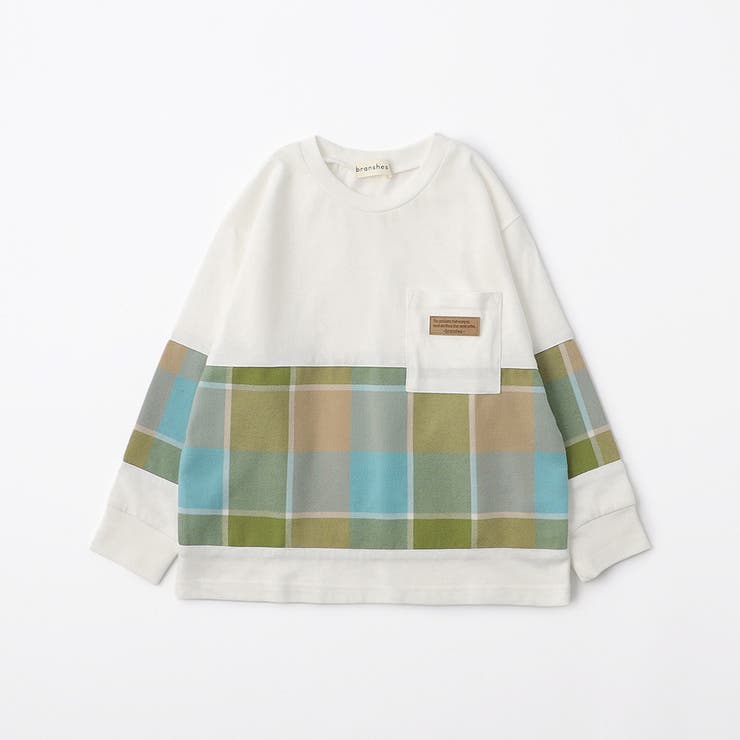 【おそろい】レトロチェック柄長袖Tシャツ ロンT ペア | ブランシェス | 詳細画像12 
