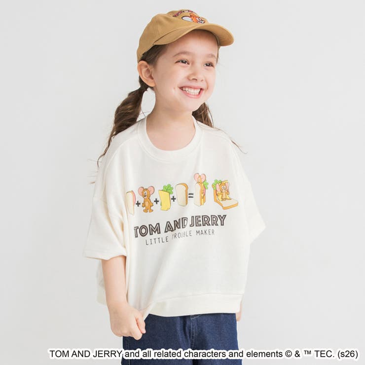 【WEB先行/トムとジェリー】スウェット7分袖Tシャツ | ブランシェス | 詳細画像3 