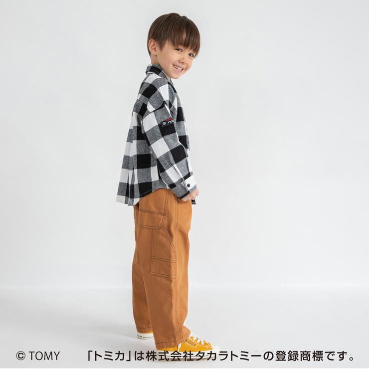 TOMICA トミカ×branshes 先染めチェック柄長袖シャツ | ブランシェス | 詳細画像14 