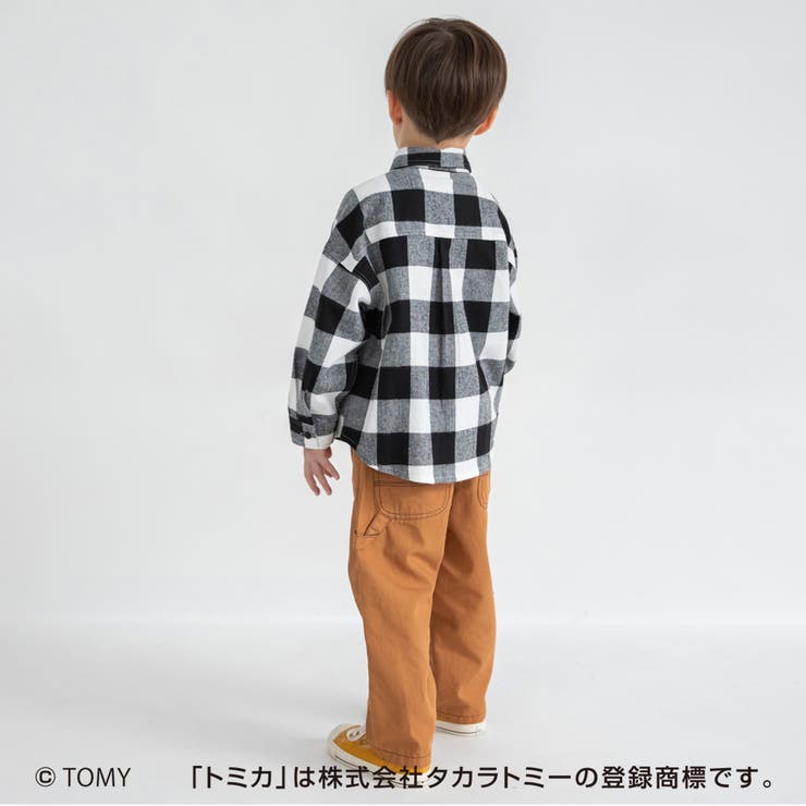 TOMICA トミカ×branshes 先染めチェック柄長袖シャツ | ブランシェス | 詳細画像15 