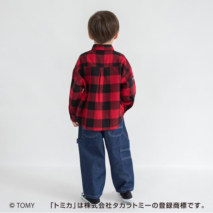 TOMICA トミカ×branshes 先染めチェック柄長袖シャツ | ブランシェス | 詳細画像6 