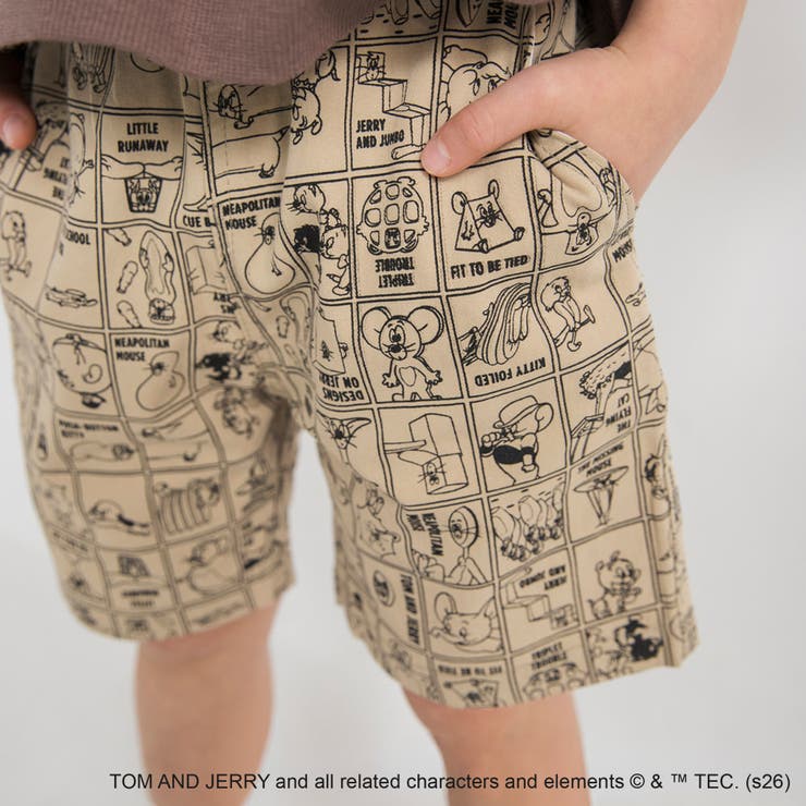 【WEB先行/トムとジェリー】総柄ハーフパンツ | ブランシェス | 詳細画像7 