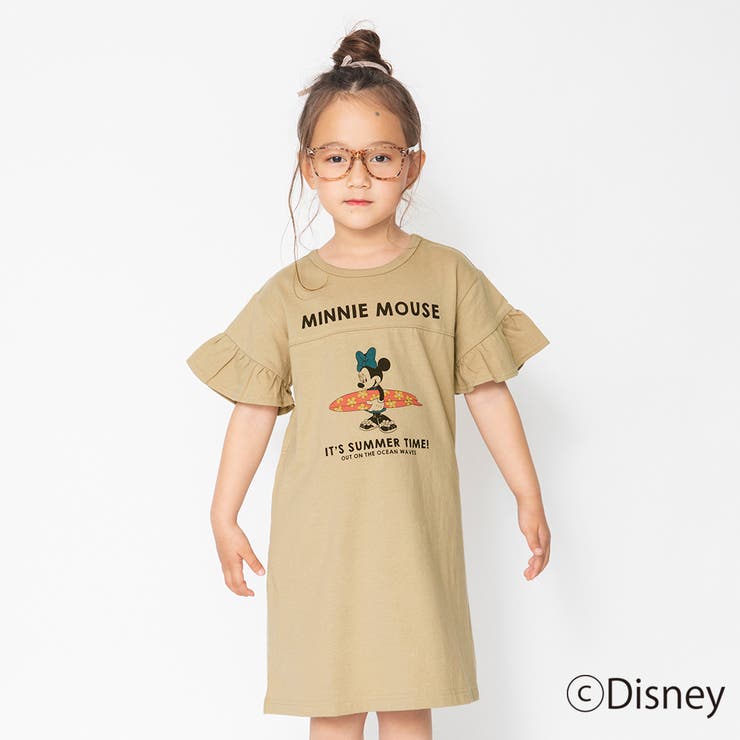 Disney 袖フリル半袖ワンピース 品番 Brsk Branshes ブランシェス のキッズファッション通販 Shoplist ショップリスト