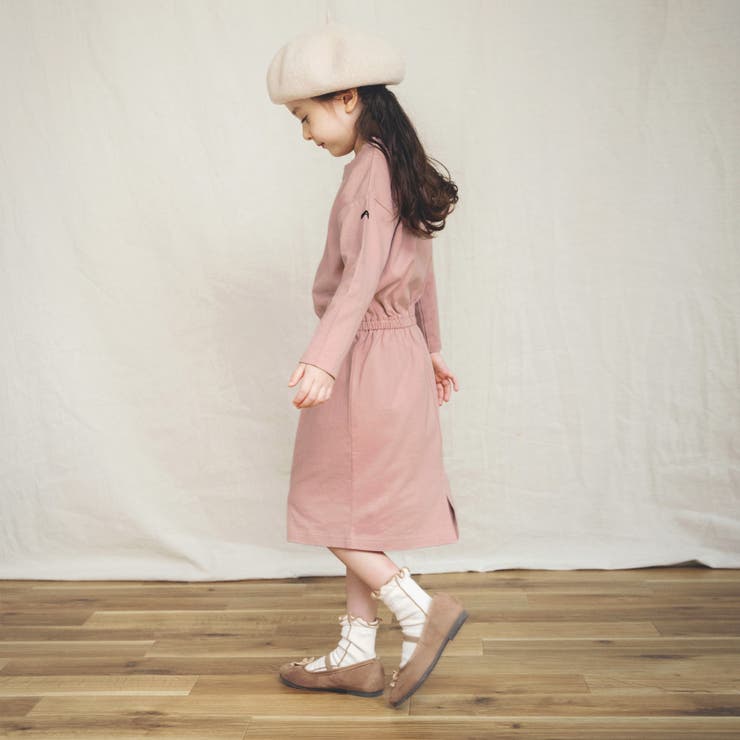 Web限定 後ろスリット長袖ワンピース 品番 Brsk Branshes ブランシェス のキッズファッション通販 Shoplist ショップリスト