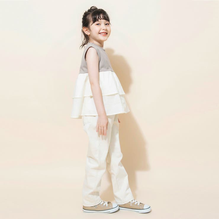 マカロンパンツ】テーパードシルエットロングパンツ 子供服 キッズ