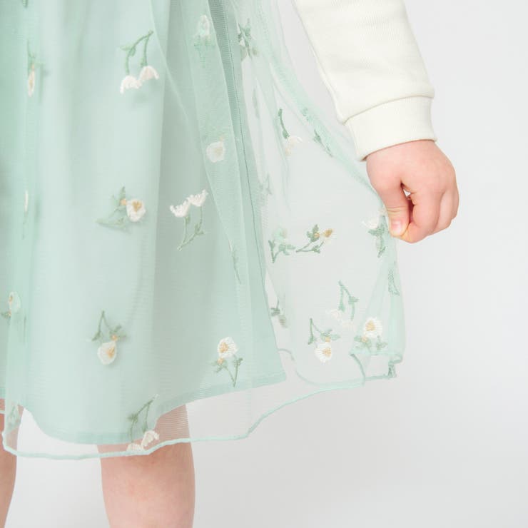【プチキメ服】チュール長袖ワンピース 子供服 キッズ | ブランシェス | 詳細画像18 