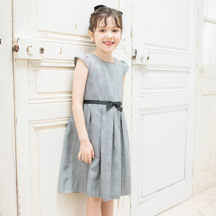 グレー | 【キメ服】チェック柄ワンピース 子供服 キッズ | ブランシェス