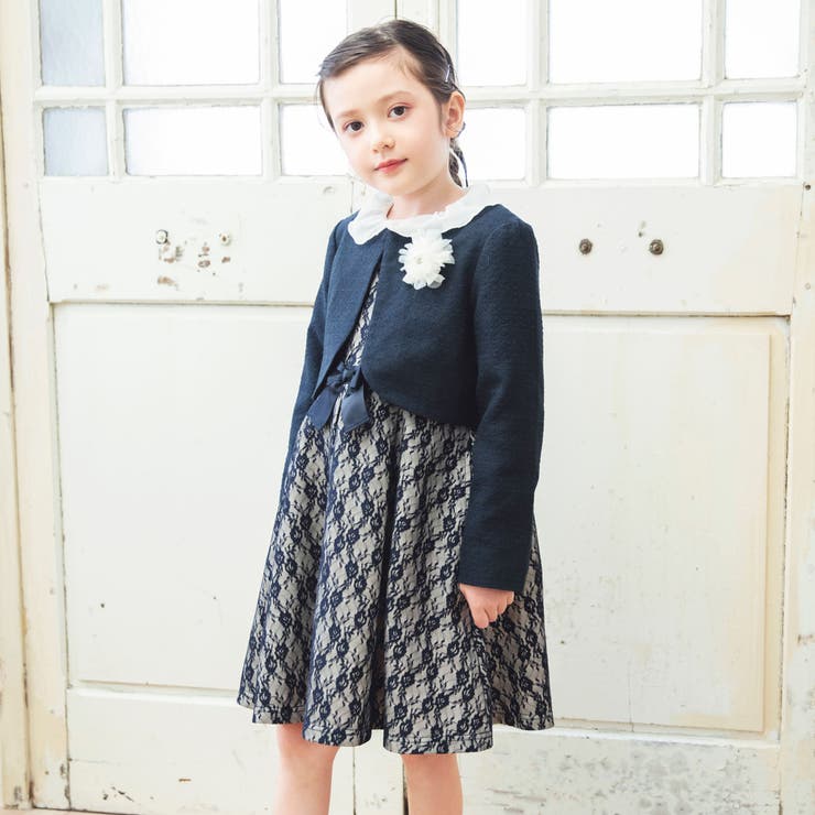 【特典付き】キメ服3点セット（GIRLS ネイビー） 子供服 キッズ | ブランシェス | 詳細画像1 