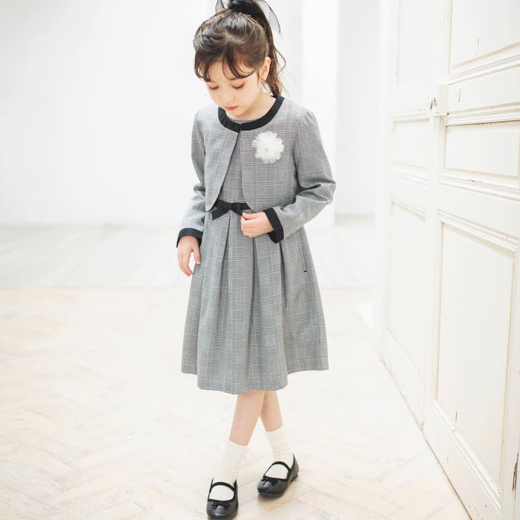 特典付き】キメ服2点セット（GIRLS チェック柄） 子供服 キッズ[品番