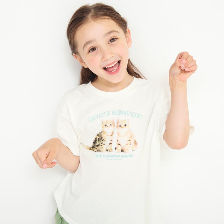 オフホワイト | プリント半袖Tシャツ 子供服 キッズ | ブランシェス