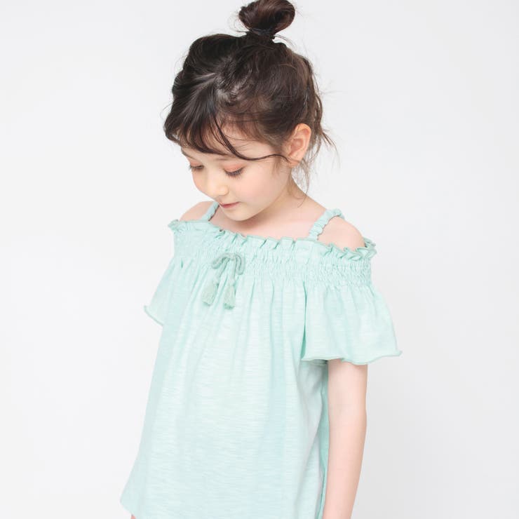 シャーリングオフショダーTシャツ 子供服 キッズ | ブランシェス | 詳細画像15 