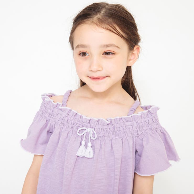 シャーリングオフショダーTシャツ 子供服 キッズ | ブランシェス | 詳細画像5 