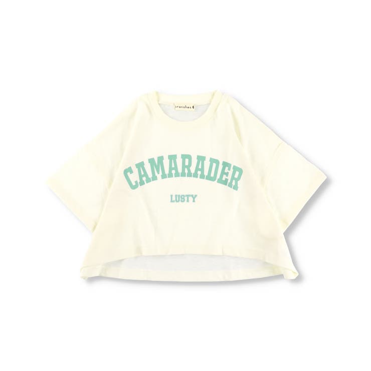 オフホワイト | 【フローズンプリント】ロゴTシャツ 子供服 キッズ | ブランシェス