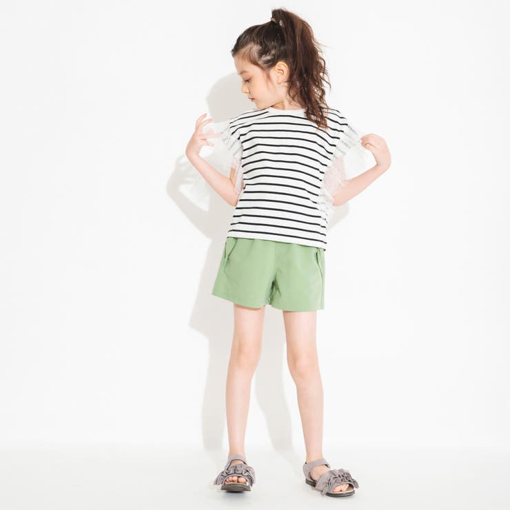 ボーダー | 袖チュールTシャツ 子供服 キッズ | ブランシェス