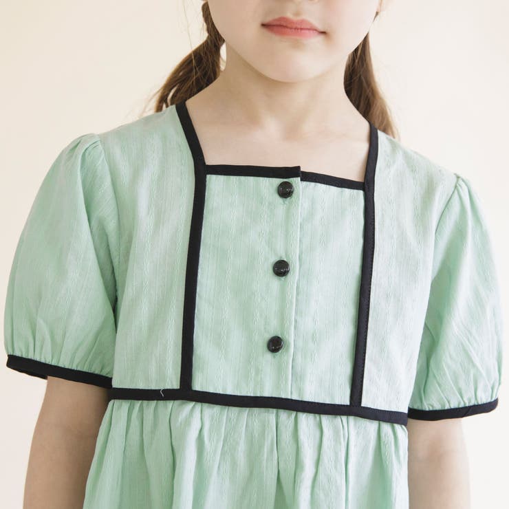 【プチレディ】配色パイピング半袖ブラウス 子供服 キッズ | ブランシェス | 詳細画像14 