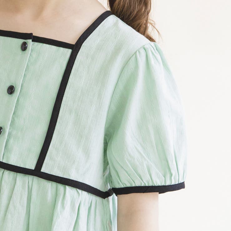 【プチレディ】配色パイピング半袖ブラウス 子供服 キッズ | ブランシェス | 詳細画像15 