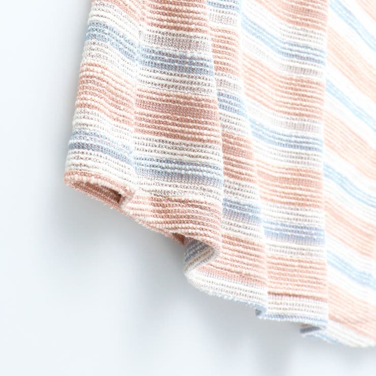 【ペア/お揃い】マルチボーダーツイード半袖ワンピース 子供服 キッズ | ブランシェス | 詳細画像8 