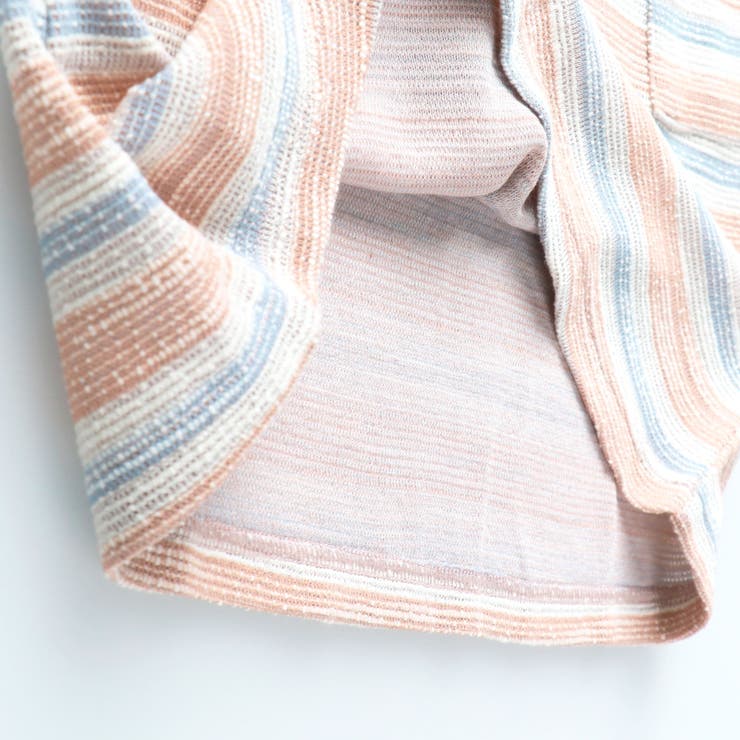 【ペア/お揃い】マルチボーダーツイード半袖ワンピース 子供服 キッズ | ブランシェス | 詳細画像9 