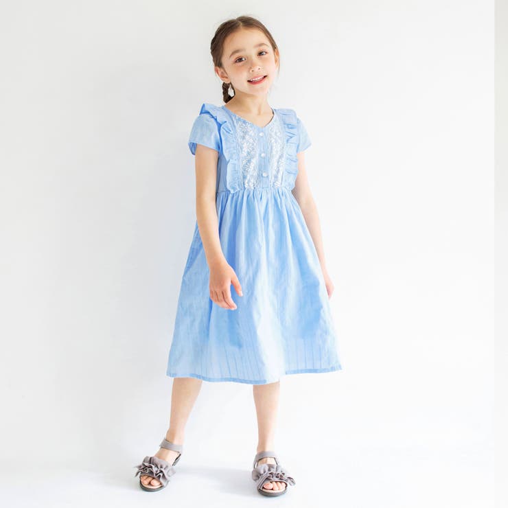 プチレディ】クロスステッチプリントワンピース 子供服 キッズ[品番