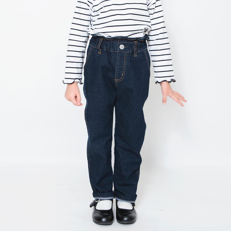 ネイビーブルー | 【23AW】【マカロンパンツ】テーパードシルエットロングパンツ | ブランシェス