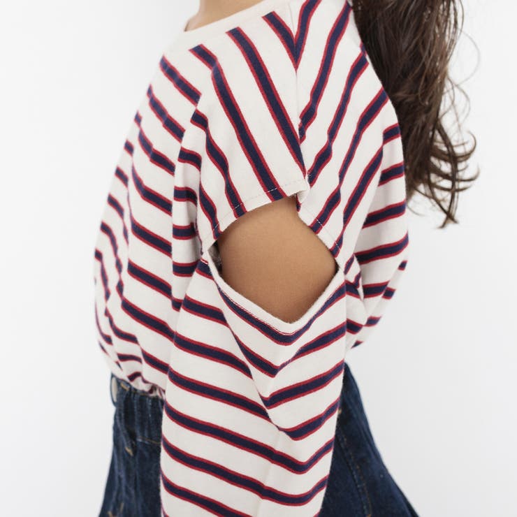 （ロイヤルコットン） ショルダーカットアウト長袖Tシャツ | ブランシェス | 詳細画像17 