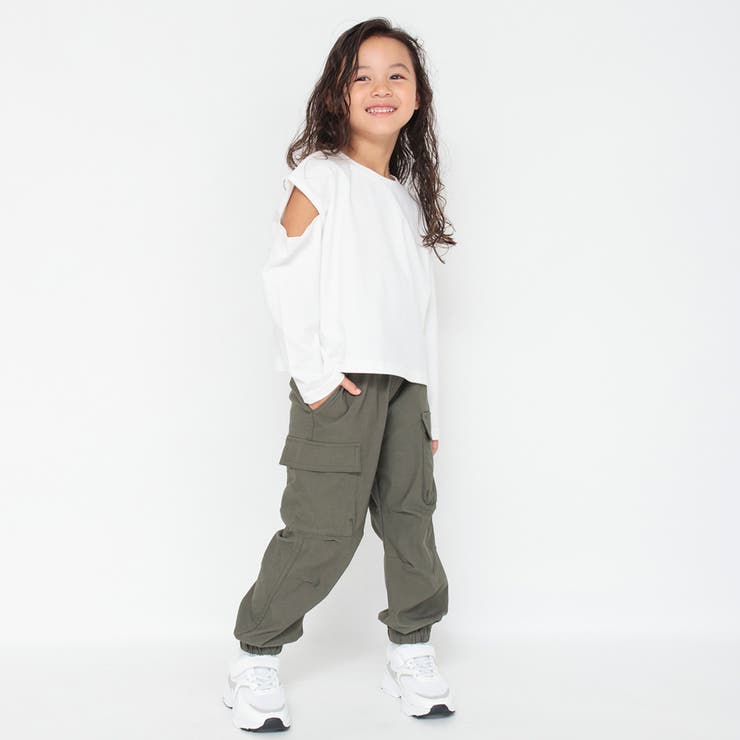 （ロイヤルコットン） ショルダーカットアウト長袖Tシャツ | ブランシェス | 詳細画像3 