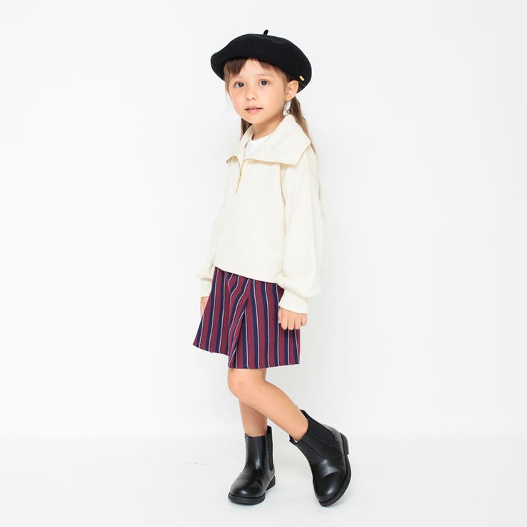 【お揃い】レジメンタルストライプインナーパンツ付きスカート | ブランシェス | 詳細画像27 