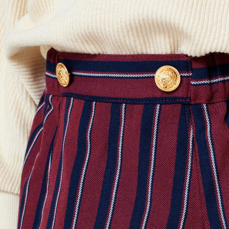 【お揃い】レジメンタルストライプインナーパンツ付きスカート | ブランシェス | 詳細画像8 