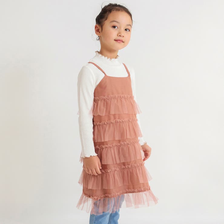 ピンク | 【プチレディ】フリフリジャンパースカート | ブランシェス