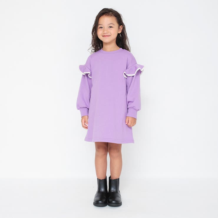 裏毛 袖フリルワンピース | ブランシェス | 詳細画像3 