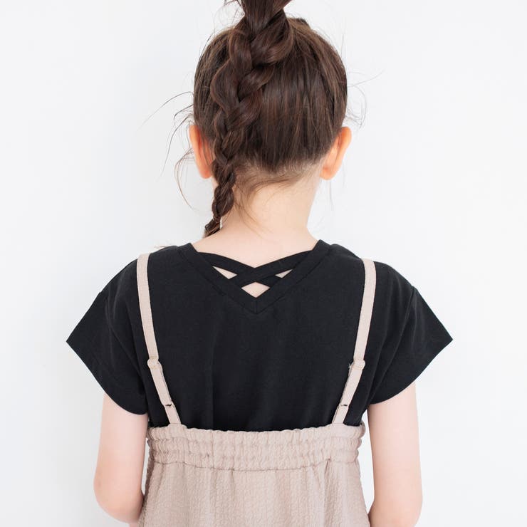 ブラック | 【プチプラ】背中クロスTシャツ | ブランシェス