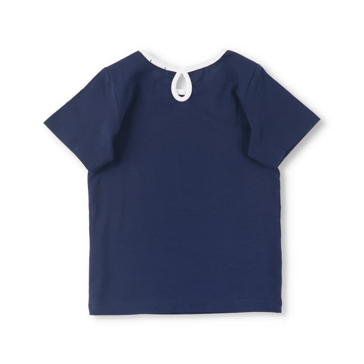 ネイビーブルー | 【WEB限定/綿100%】配色半袖Tシャツ/子供服/キッズ/女の子 | ブランシェス